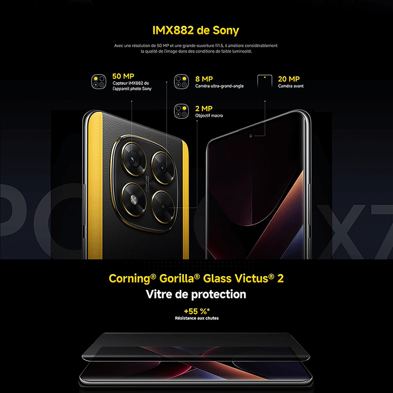 POCO X7 5G,NFC,Smartphone,Dimensity 7300-Ultra, Display AMOLED 1.5K 120Hz, fotocamera da 50mp, resistenza alla polvere e all'acqua IP68，Caricabatterie non incluso