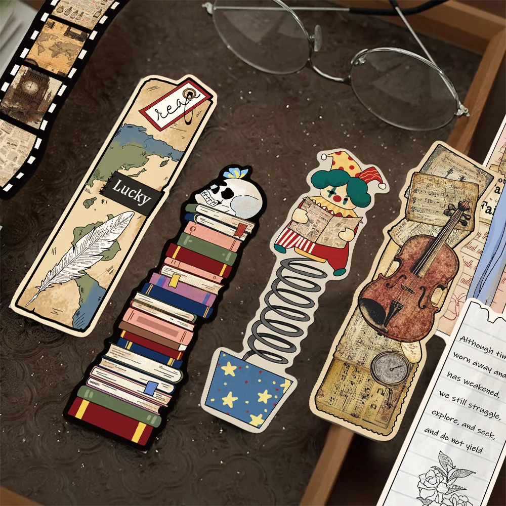 30 Uds. Marcapáginas de la serie académica, pila de libros personalizada, marcapáginas para estudiantes, libros, marcas DIY con páginas de libros de lectura