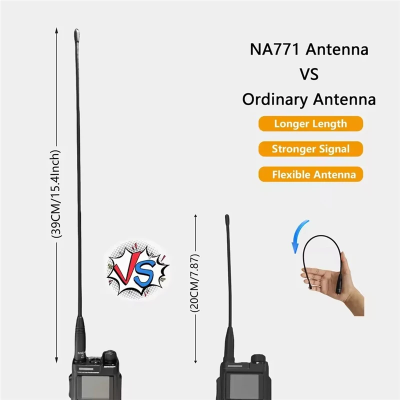 1/2/5 PCS NA-771 Weiche Peitsche Antenne Original Nagoya VHF UHF SMA-Buchse UV-K5(8) Walkie Talkie High Gain Antenne Für UV-5R Radio