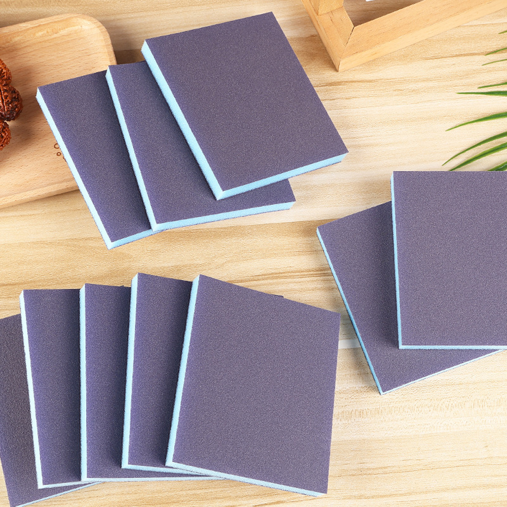 Esponja de lijado de grano, almohadillas de lijado de espuma suave, bloques de lijado reutilizables en seco y húmedo para muebles de Metal y madera, pintura y paneles de yeso, 6 uds., 60-320