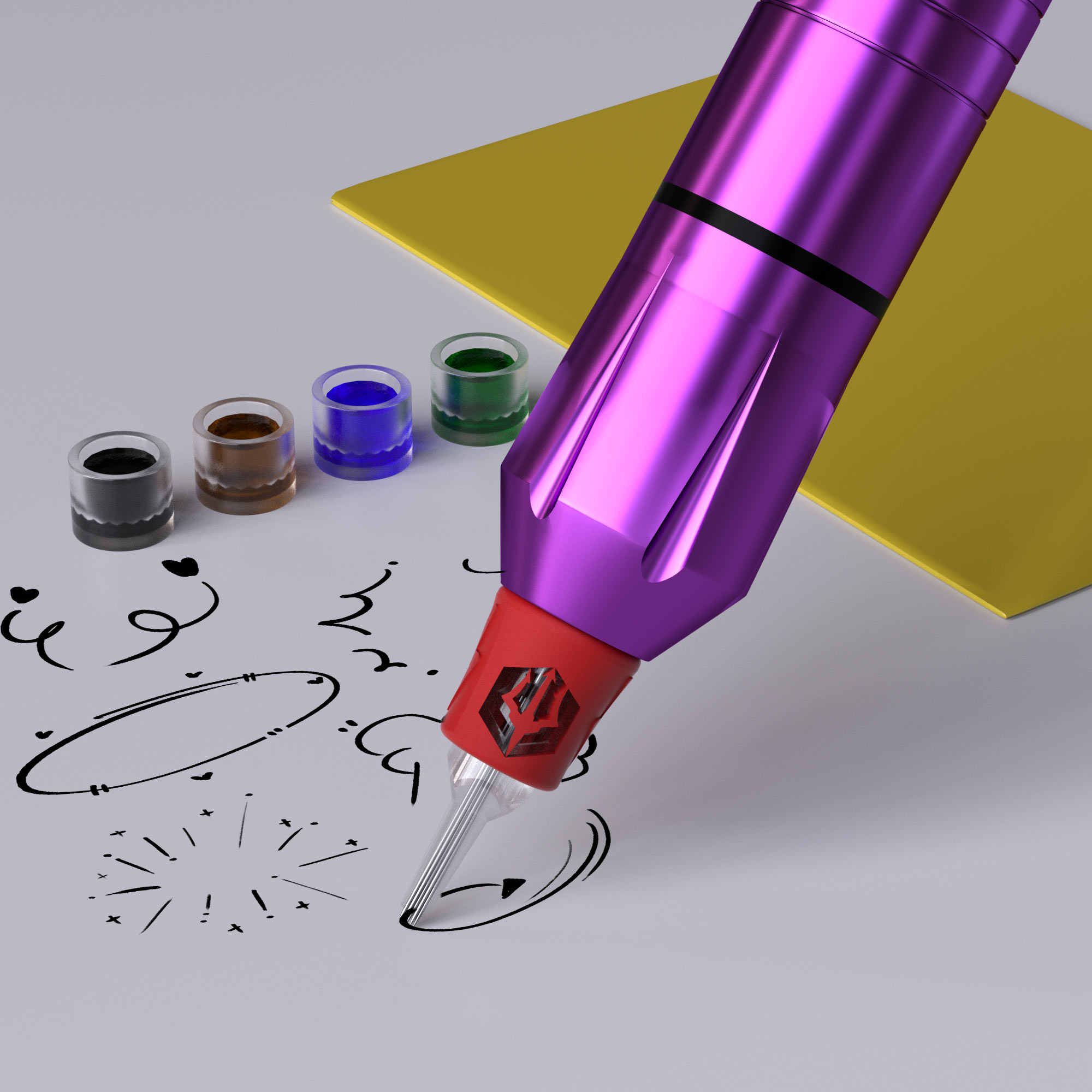 20 pièces POSEIDON Pro cartouches aiguilles de tatouage doublure Ultra serrée longue conique aiguilles de tatouage de sécurité professionnelles