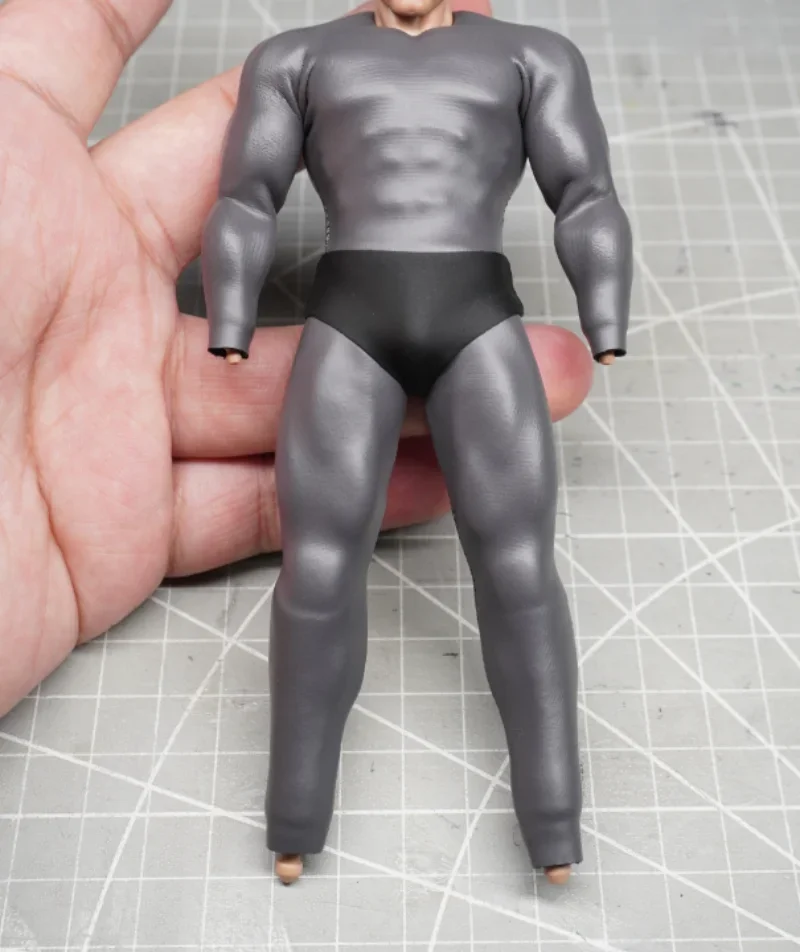 Macacão encaixe apertado cinza fosco, Modelo para GWtoys, Escala 1:12, 6 em