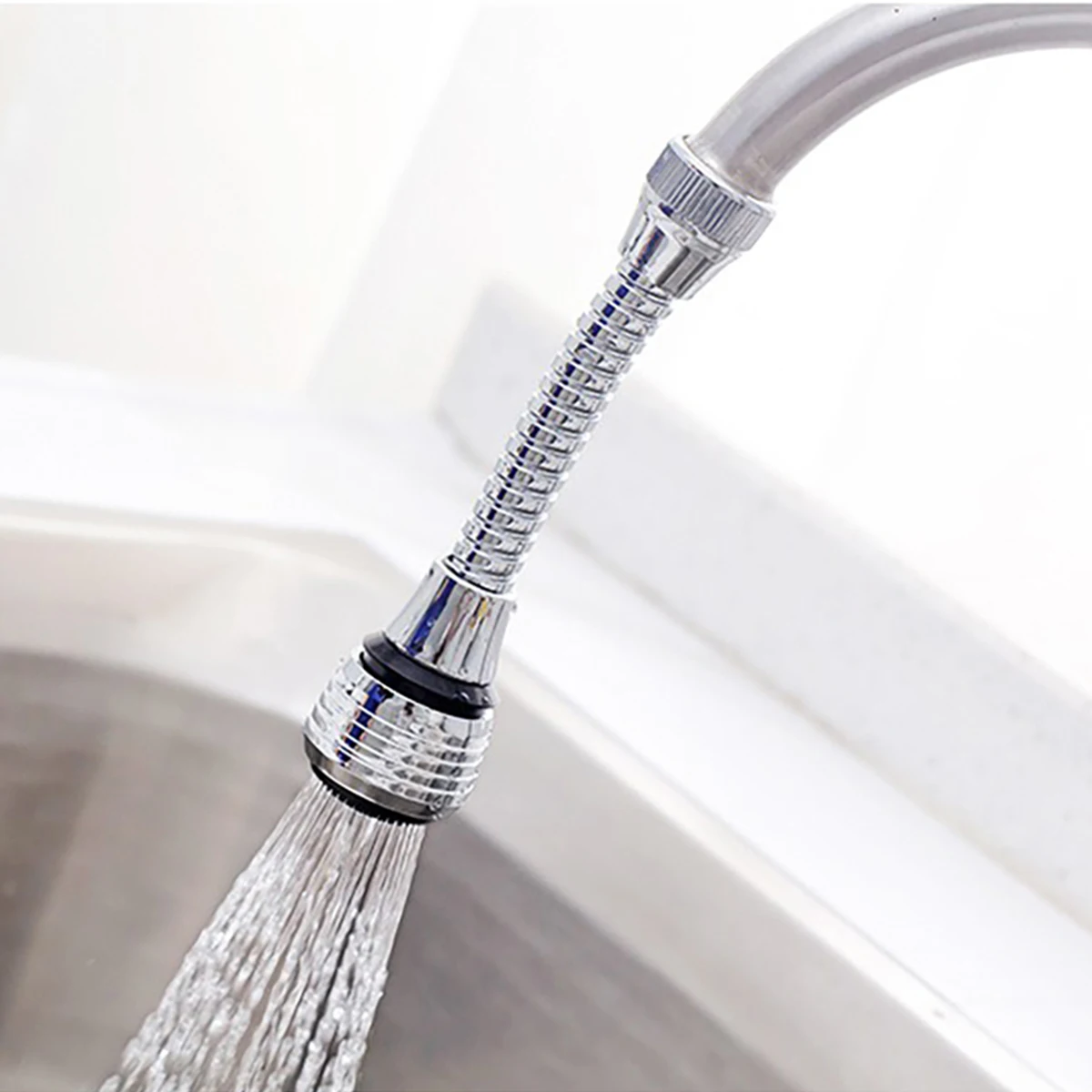 Acessórios para torneira de cozinha ABS Extensor de torneira Modo duplo (chuveiro/bolha) 360 °   adaptador de torneira giratório à prova de respingos