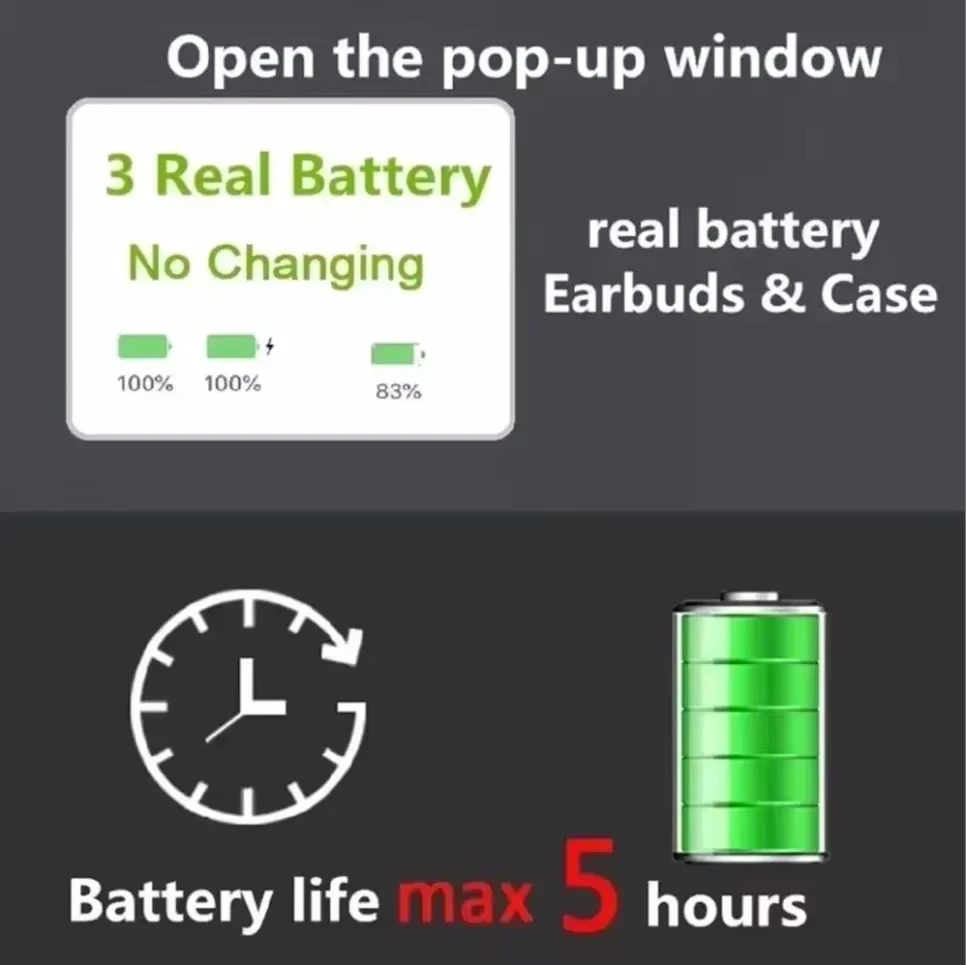 2025 New Pro 2 Air 4 Wireless Bluetooth Earbuds with USB-C Type-C Cable and Active Noise Cancellation Handfree Gaming Headset