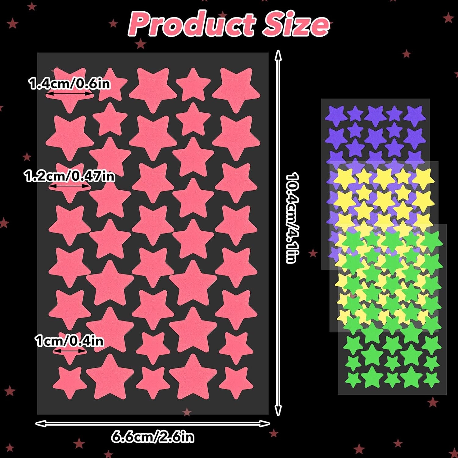 480pcs pieces of multi-color star acne patches, facial acne patches, concealer acne patches, and pimples patches, ultra-thin