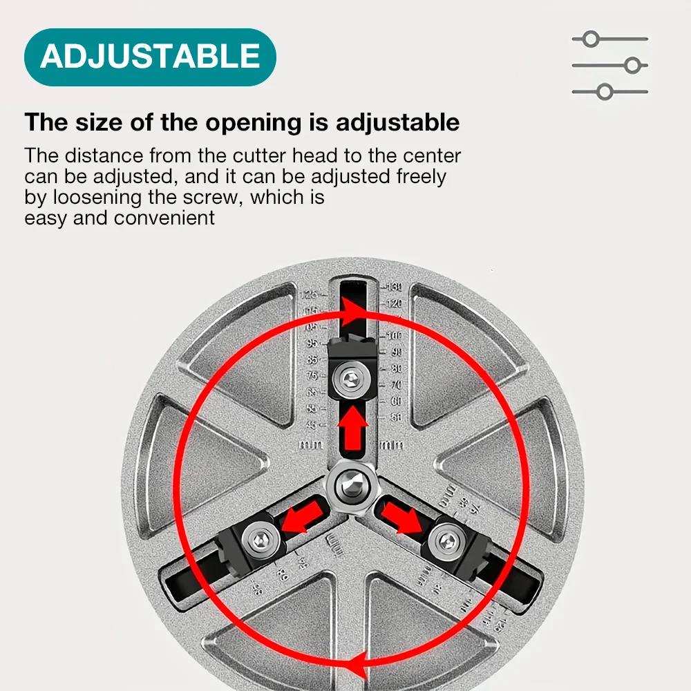 Регулируемая пила для круглых отверстий, бытовой открывалка для отверстий, многофункциональный круглый резак, сделай сам, деревообрабатывающий режущий инструмент 45-130 мм