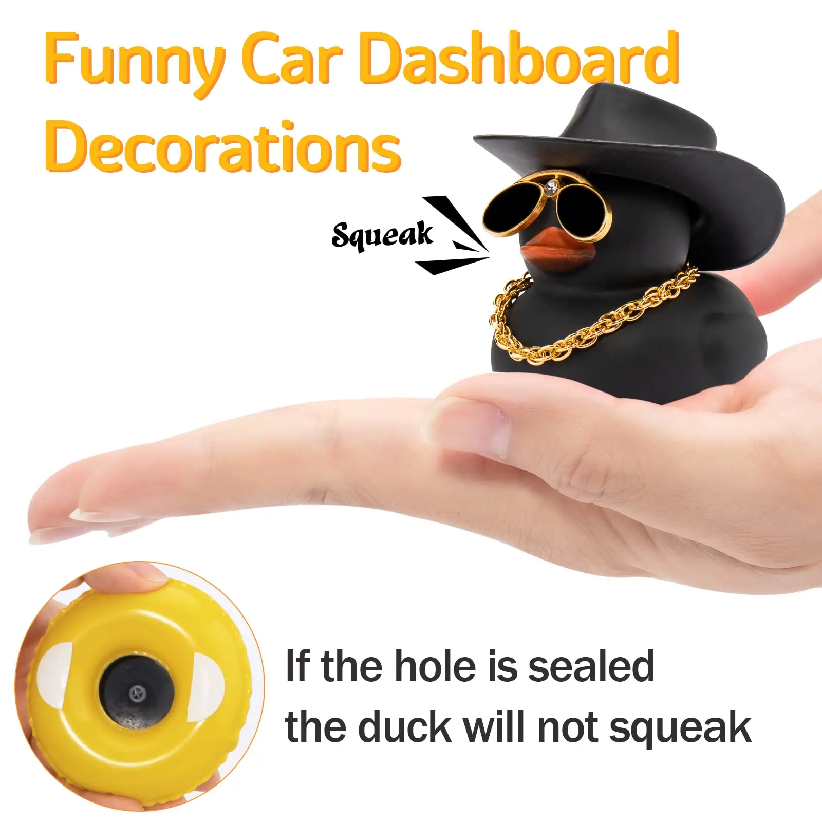 2Pcs Car Duck Color Ducks Car Dashboard Decorations , Rubber Duck for Car Ornament Car AccessoryAccessories