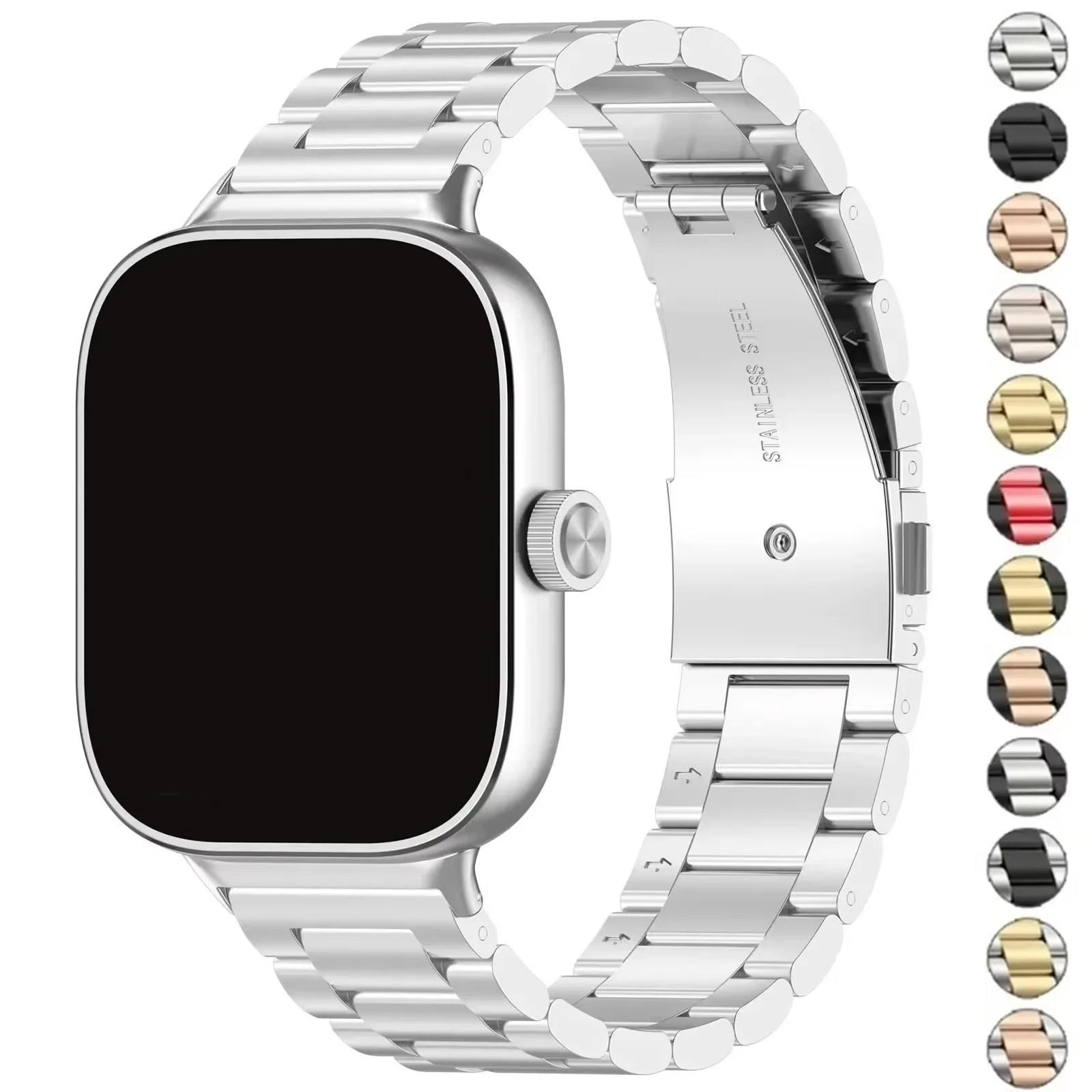 Stainless Steel Strap For Redmi Watch 4 5 Metal Luxury Band Replacement Watchband For Xiaomi MiBand 8/9Pro Sport Bracelet Correa
