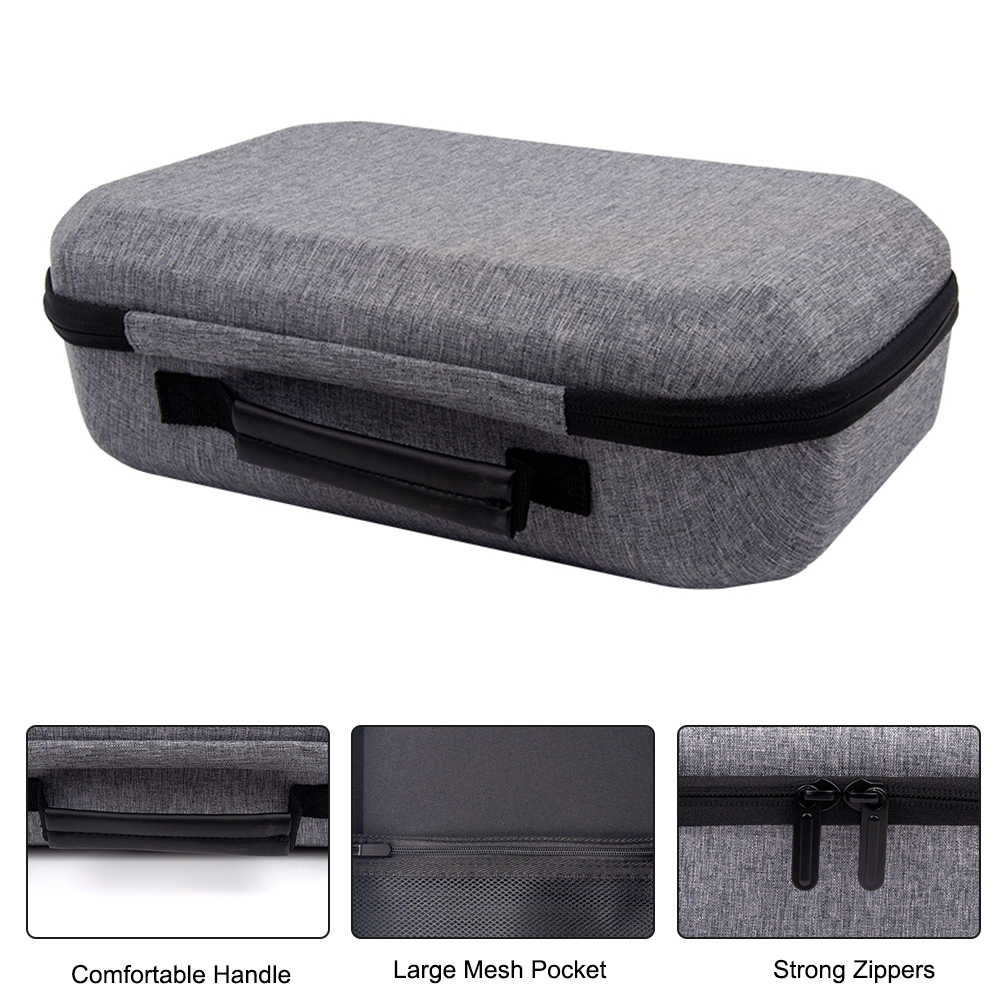 Hard Carry Case with Lens Cover Waterproof Travel Home Storage Bag Mesh Pocket for Meta Quest 3 VR Headset Game Controller