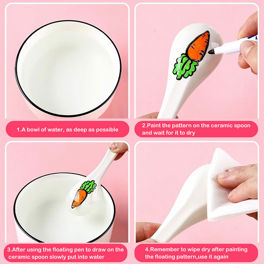 8/12Pcs 물 그림에 대 한 컬러 부동 펜 물 부동 펜 지울 수있는 화이트 보드 펜 편지지 학교 사무 용품