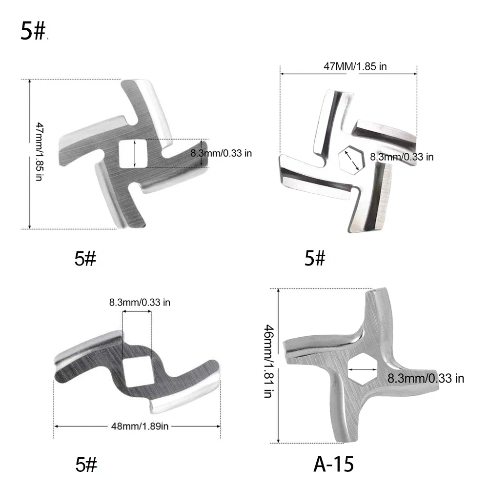 Pezzi di ricambio per tritacarne, pignone, tritacarne, coltello, griglia in acciaio inossidabile per accessori per tritacarne, utensile da cucina