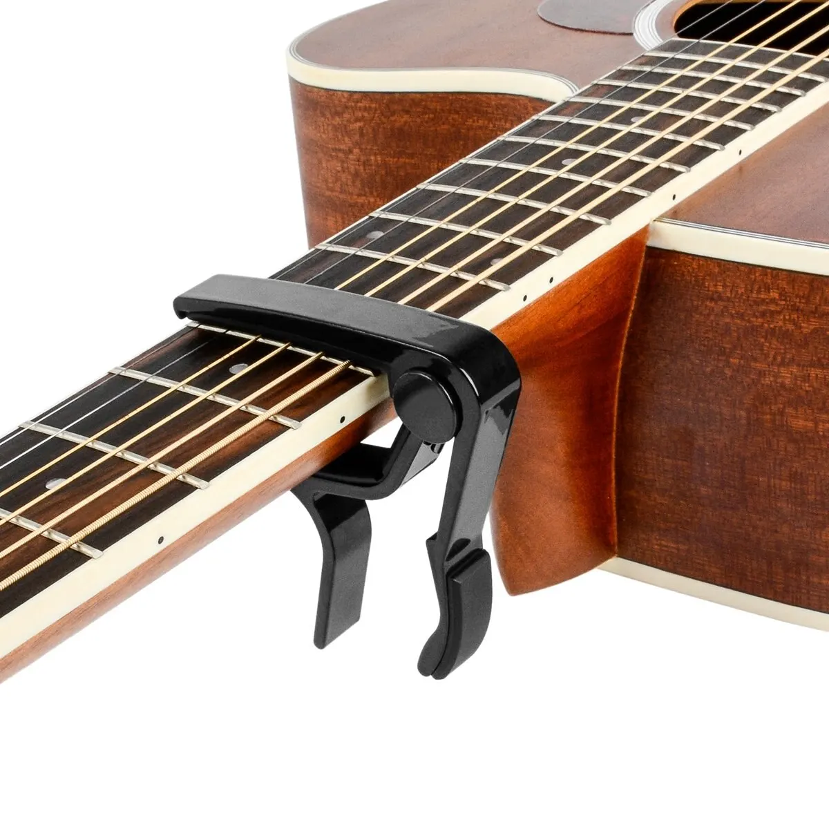 Capotasto per chitarra per chitarre acustiche ed elettriche Capos con una sola mano Nero