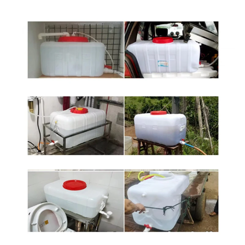 RV-水平貯水バケツ,プラスチック製水タンク,特大,厚さ,長方形,大容量