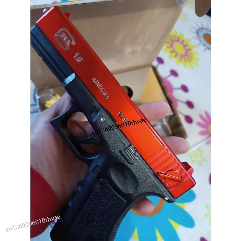 New metal black  pistol simulation pistol outdoor combat shooting BB bullets boy birthday Christmas gift 2025