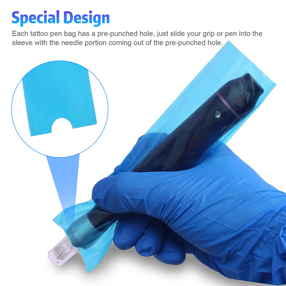 50/100 個タトゥーカートリッジフィルターペンクリップスリーブバッグ供給使い捨てタトゥーマシンコードカバーバッグタトゥーアクセサリー