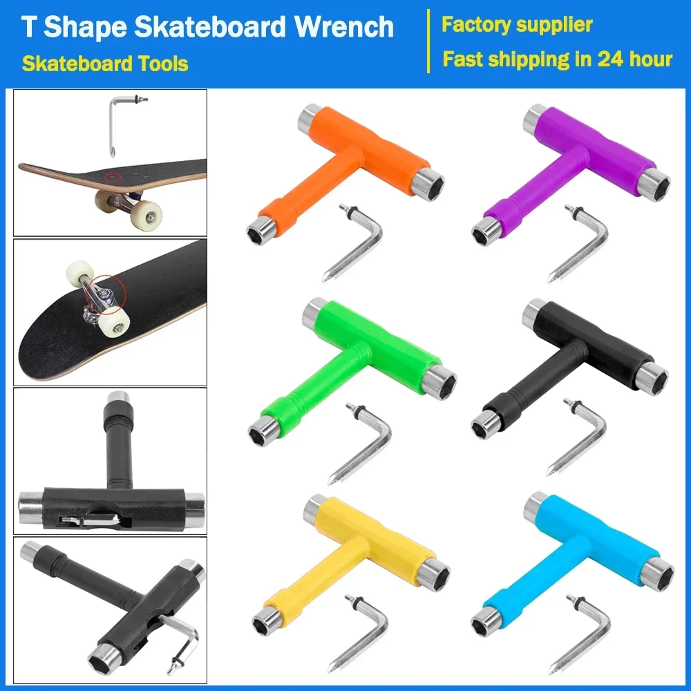 T Form Schlüssel Skateboard Professionelle T Typ Inbusschlüssel Schwarz Longboard Skateboard Werkzeuge Bord Rollschuh Schlüssel Werkzeuge Teile