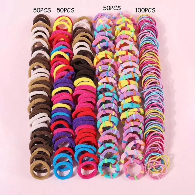 Clearance_12 pz/borsa Donne Ragazze Fasce Elastiche Per Capelli Grandi Spessi Fascette Per Capelli Senza Cuciture Nessun Danno Coda di Cavallo Titolare Fascia Per Capelli A