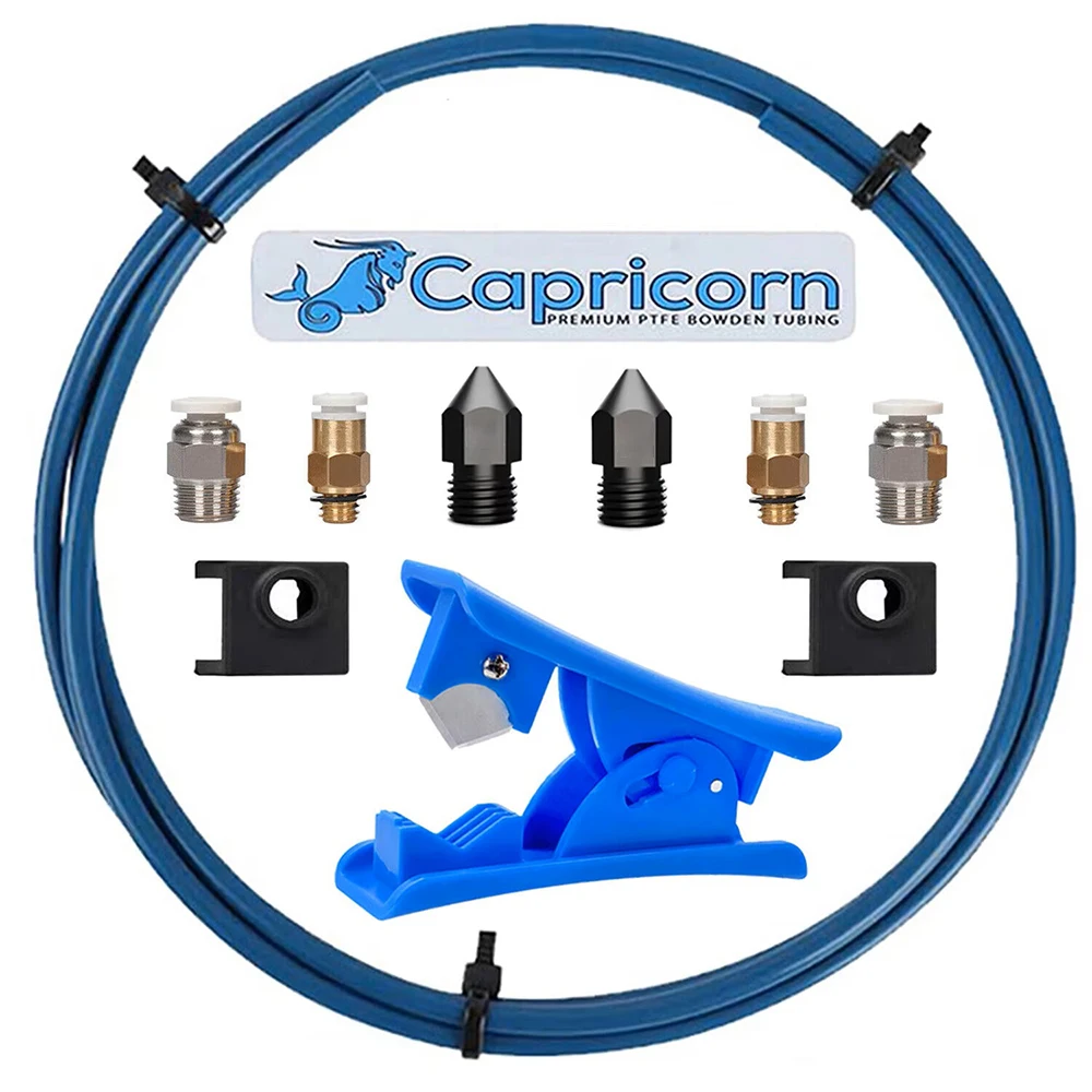Creality 3D Capricorn Bowden PTFE Трубка XS Serie Blue 1M Трубка Быстроразъемный фитинг 1 шт. Пневматический фитинг Push 1,75 мм Нить