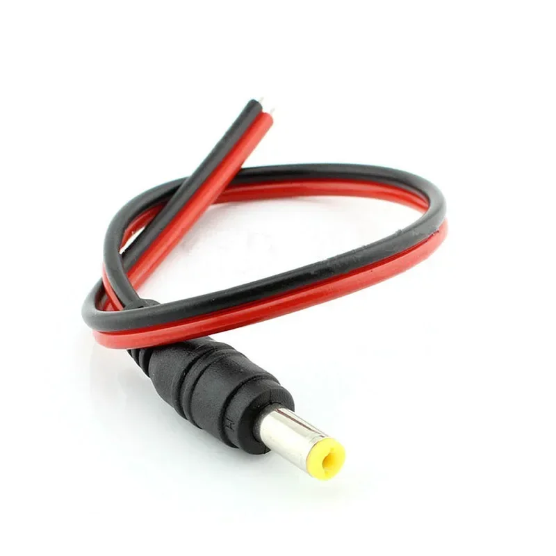 10 unids/lote 2,1x5,5 Mm enchufe macho hembra 12V CC Cable flexible para cámara Cctv conector extensión trasera 12V DC Cable