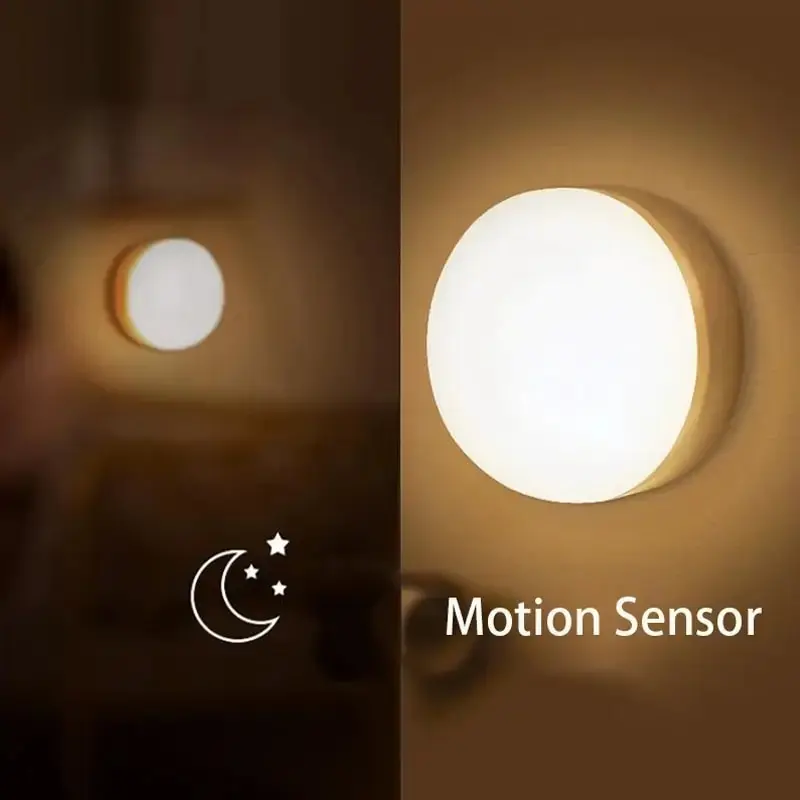 Lampka nocna LED z inteligentnym czujnikiem ruchu, cyfrowym czujnikiem, mocowaniem magnetycznym, bezprzewodowa, chroniąca oczy.