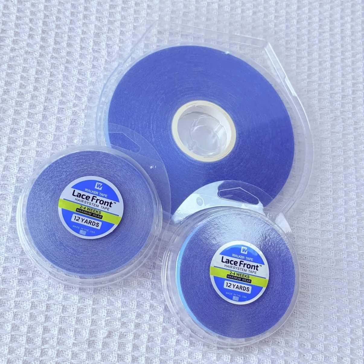 Nastro per sistema capillare Nastro per camminatore doppio lato Nastri per estensioni dei capelli ultra resistenti per chiusura in pizzo Colla per parrucca anteriore in pizzo da 3/12/36 metri