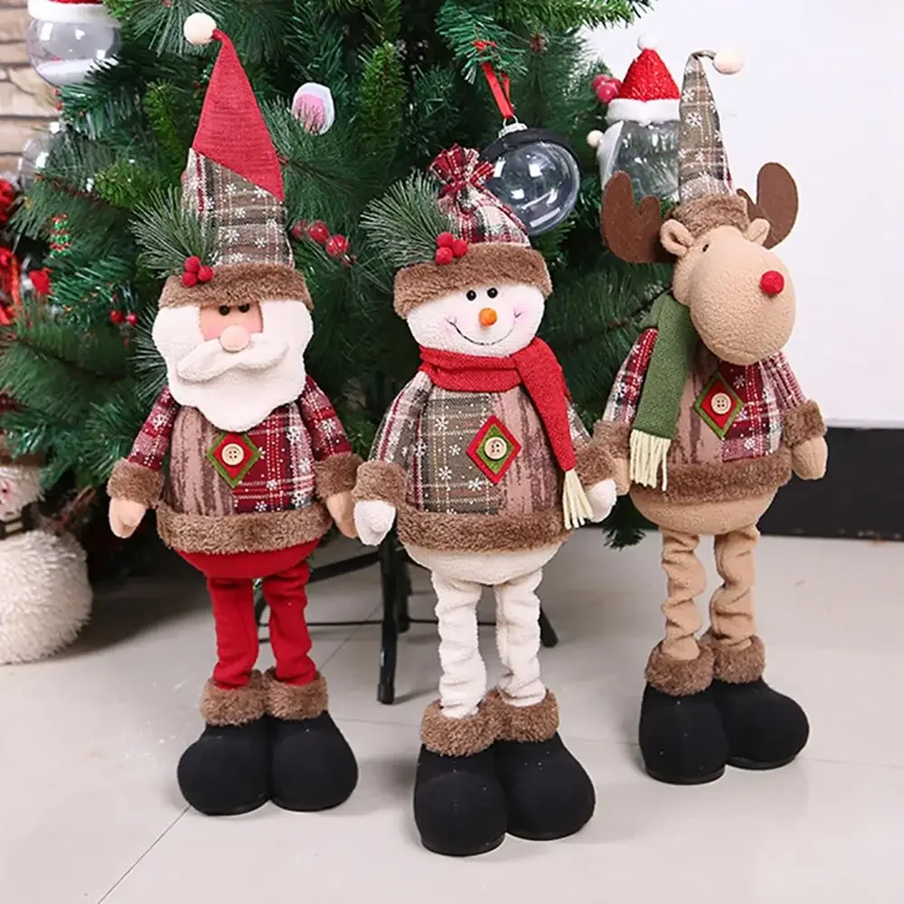 Navidad Santa Doll adornos navideños para el hogar 2024 mesa adornos navideños Navidad Natal Noel decoración de Año Nuevo 2025 regalos