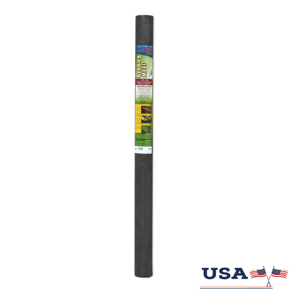 Pro Steel Plus Landscape Fabric Black Weed Barrier 3' x 50' Roll Heavy Duty Durable Design Garden Protection & Weed Control