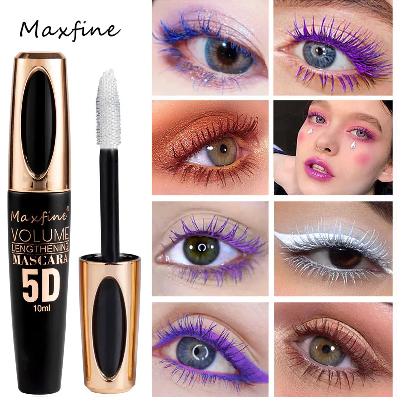 Mascara in seta 5D con occhi grandi, contenuto e lunghezza neri forti e duraturo, mascara impermeabile e non agglomerante e prolungato.