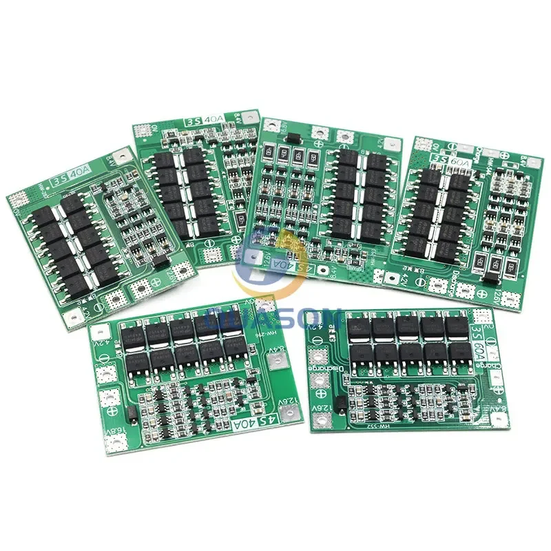 3S 4S 40A 60A Li-ion Sạc Pin Lithium Ban Bảo Vệ 18650 BMS Cho Máy Khoan Động Cơ 11.1V 12.6V/14.8V 16.8V Tăng Cường Cân Bằng