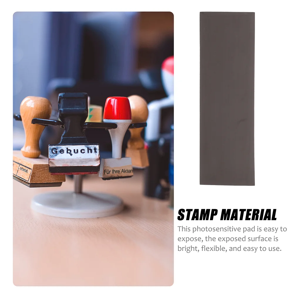 2 Pcs Stamp Pad Seal Making Mat Photosensitive Small DIY Rubber Mats Professional Use Stamping Portable