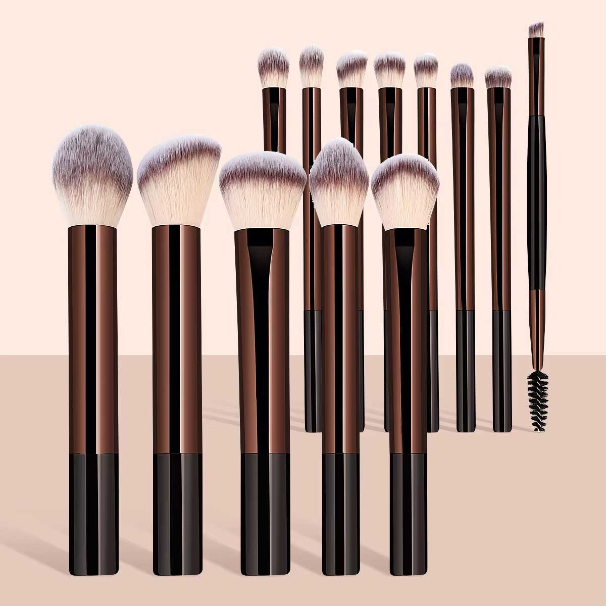 13PCS Makeup Brush Set Foundation Concealer Powder Eyeshadow Blush Brush Kabuki Blending Cosmetic Beauty Tool for Face