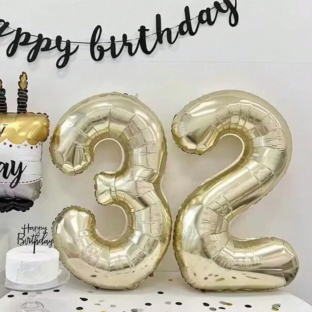 1pc 40 인치 플래티넘 색상 번호 0-9 풍선 헬륨 풍선 자리 글로브 생일 파티 장식, 기념일, 졸업