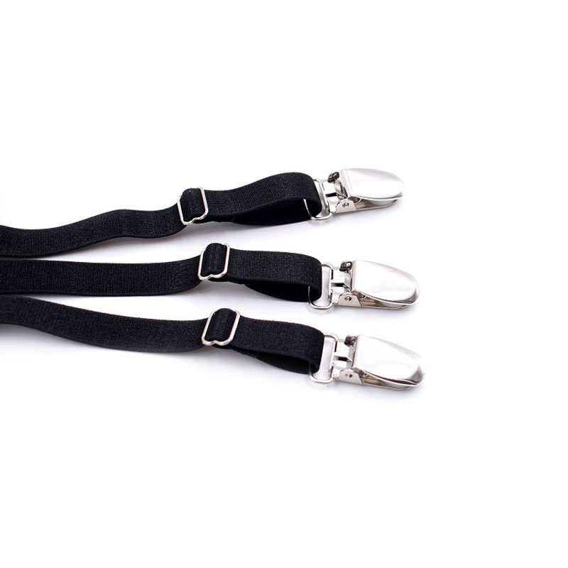 Mens Shirt Stays Upgrade Adjustable Elastic Garter Classics Anti-Wrinkle Shirts Holder with Non-slip Locking Clamps