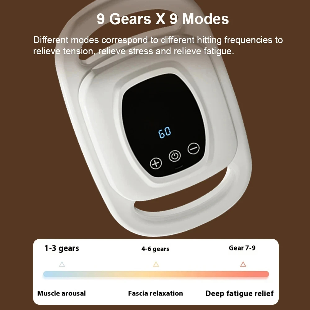 Pistolet do masażu głowy 6 głowic, do łagodzenia bólu mięśni, głębokiego masażu tkanek, perkusyjny, do szyi, kręgosłupa szyjnego, całego ciała.
