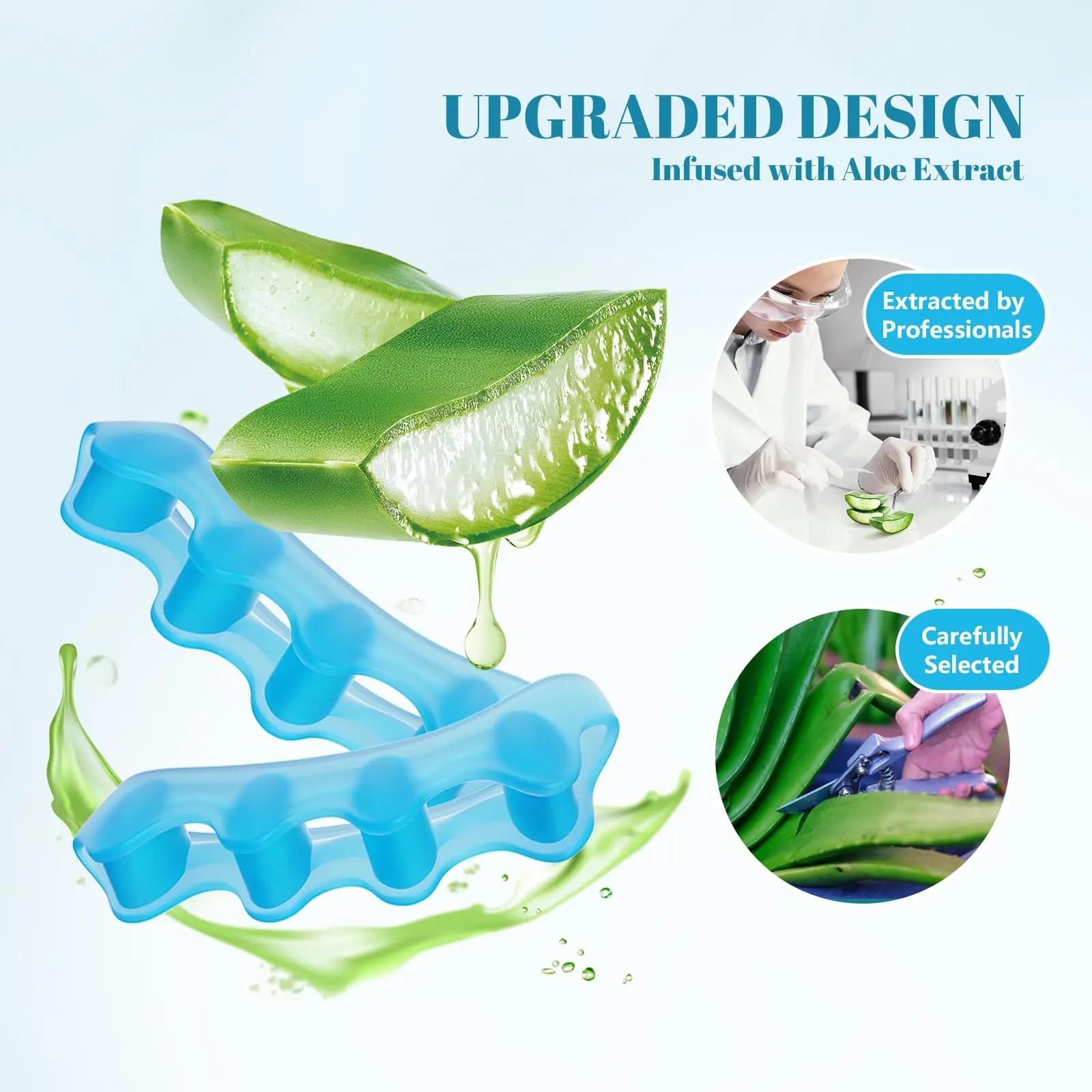 ซิลิโคน Toe Separator,Bunion Corrector Toe Spacers แก้ไข Bunions Toe Straightener Toe Stretcher Gel Toe Separators