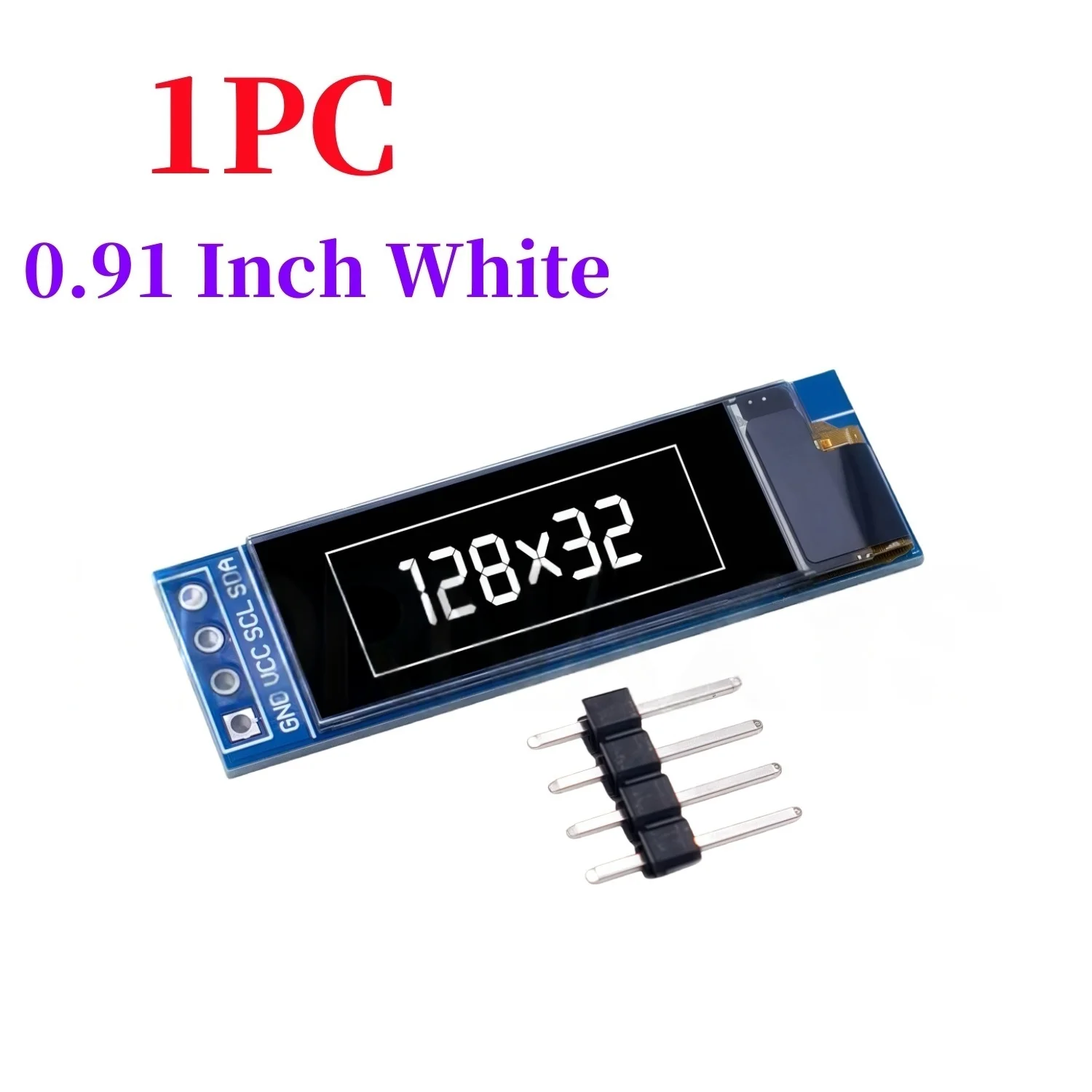 0,91-дюймовый 128x32 IIC I2C белый/синий OLED ЖК-дисплей DIY модуль SSD1306 драйвер IC DC 3,3 В 5 В для Arduino