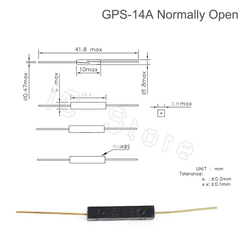 5/10PCS Reed Switch Magnetic Switch Sensor MKA07101 MKA10110 Y213 MMKA17101 GPS-11A GPS-14A GPS-14B NO NC Normally Open Closed