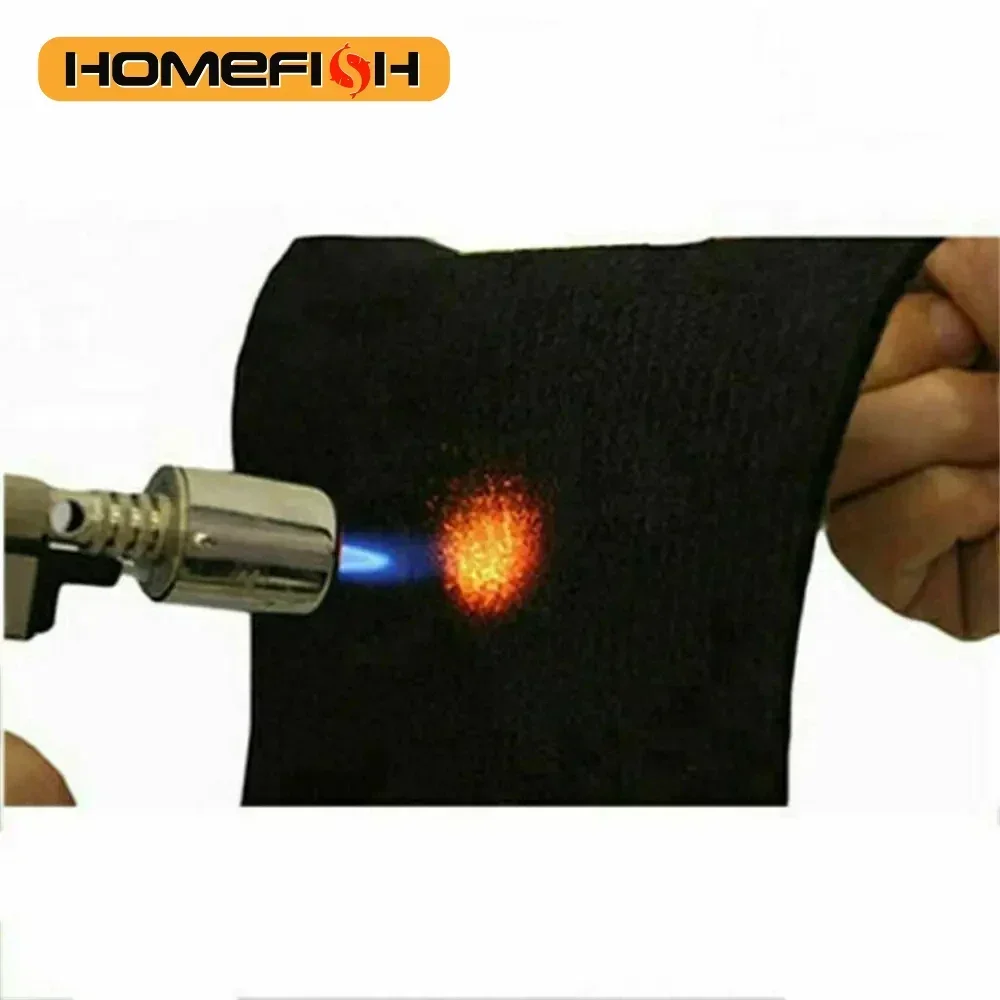 Black graphite felt welding protective blanket carbon fiber high-temperature 300 * 300mm durable torch shielding package protect