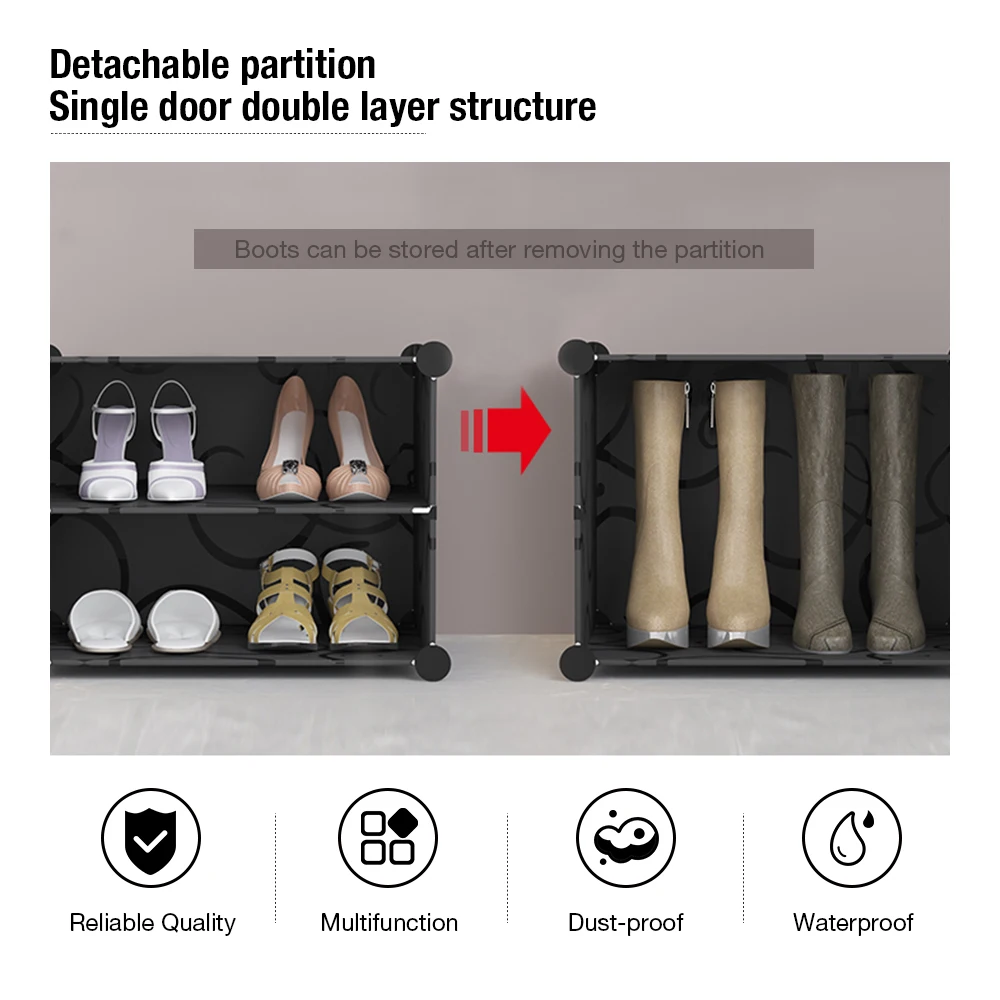 Sapateira para 48 pares de sapatos, sapateira com 3 x 8 camadas, para corredor, quarto, entrada, 30 x 40 x 30 cm por compartimento