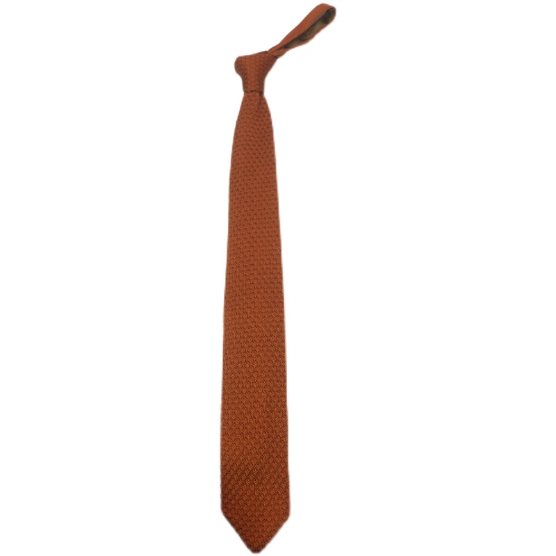Mode couleur unie cravates pour hommes femmes décontracté tricoté cravates 7 cm largeur marron Orange cravate usage quotidien JK accessoires cravate