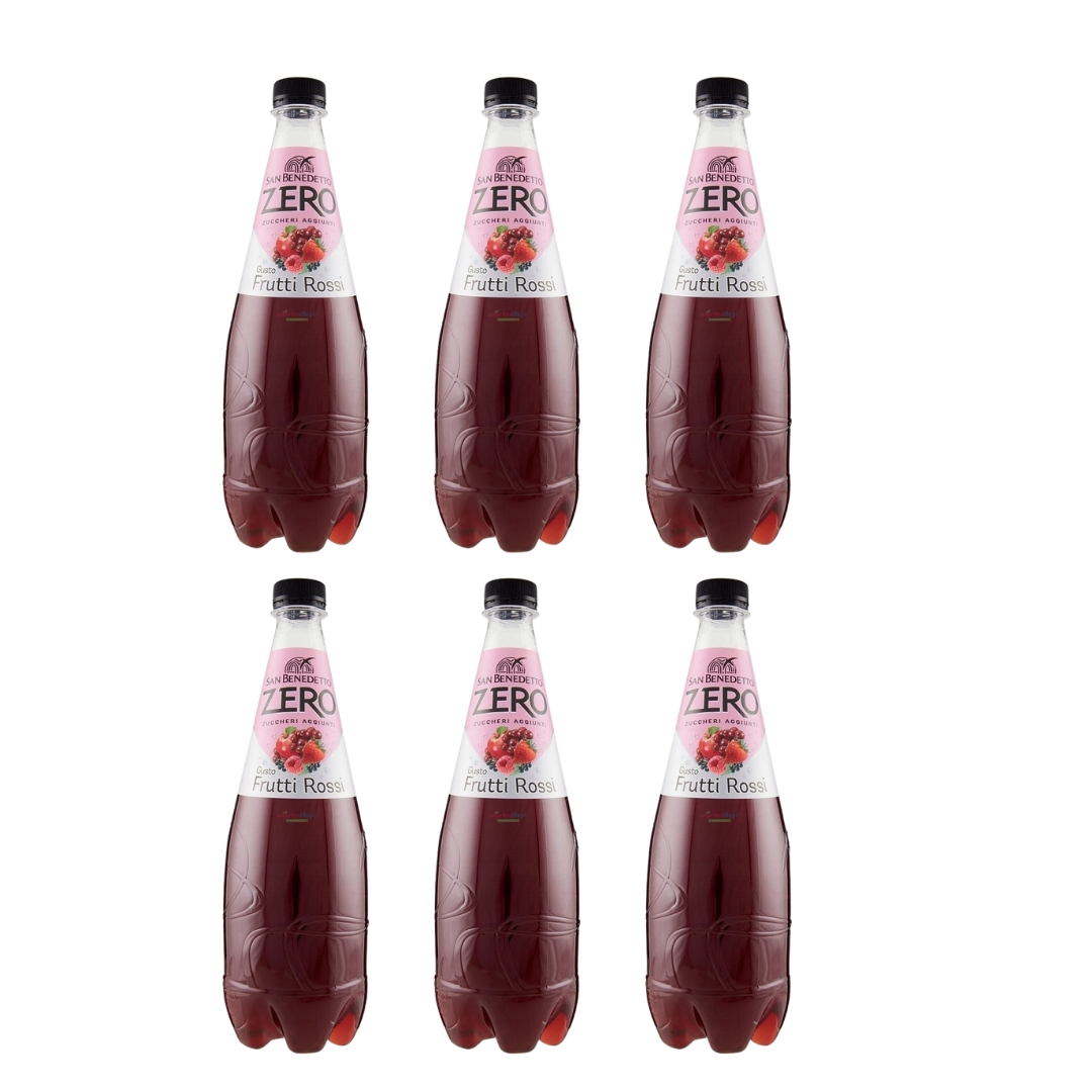 Null Frutti Rossi kohlensäure haltiges Getränk 6x750ml-san benedetto