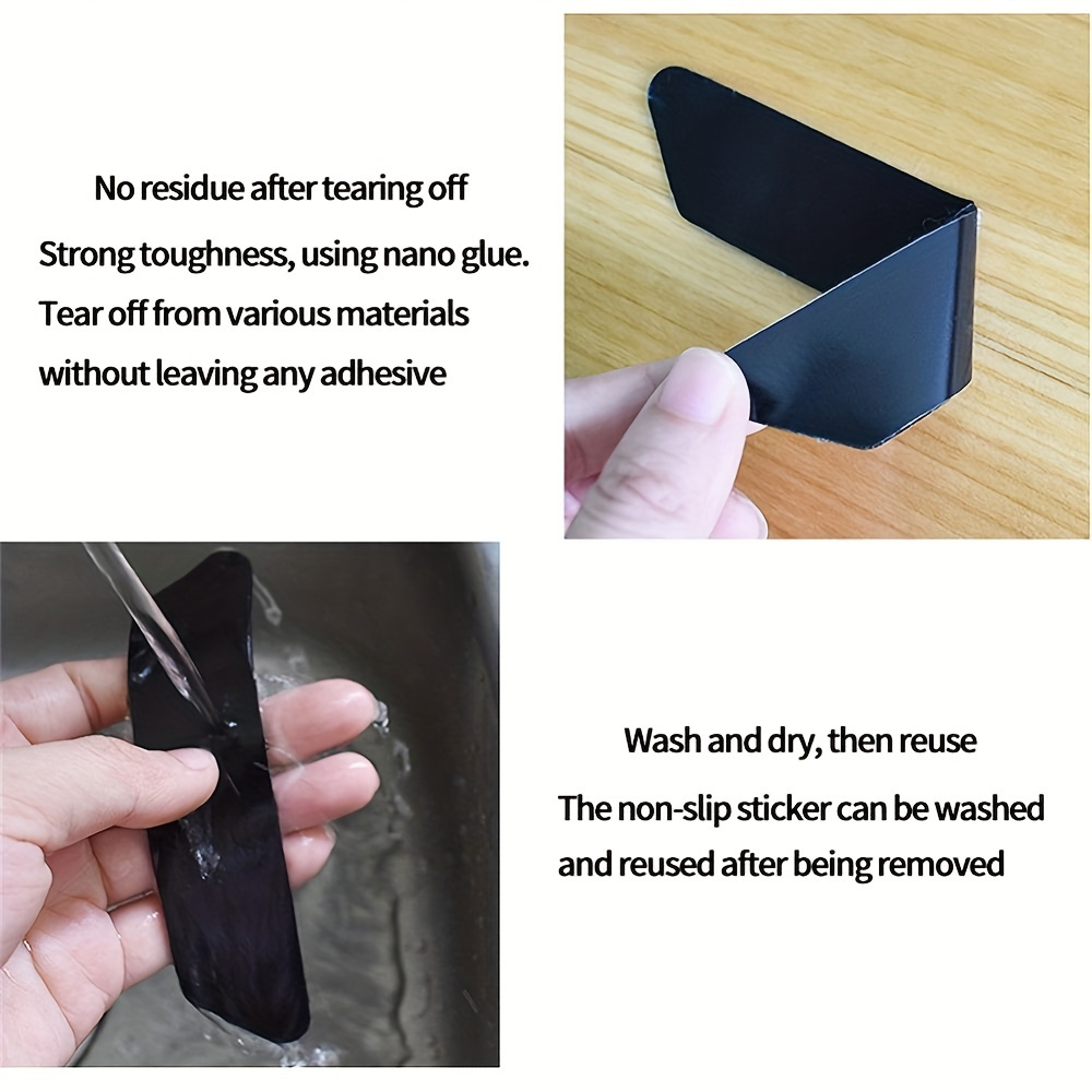 16/8pcs พรมสติกเกอร์กันลื่นล้างทําความสะอาดได้ Anti Curling พรม Patch คงที่สติกเกอร์พรมพรมเทป Gripper มุม Pad