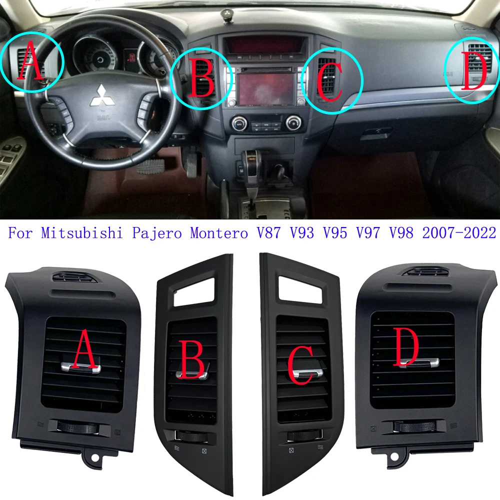 Внутреннее вентиляционное отверстие для Mitsubishi Pajero Montero V87 V93 V95 V97 V98 2007-2022, плата приборной панели кондиционера