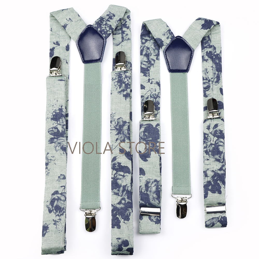 인쇄 된 3 크기 꽃 면화 멜빵 남자 여자 어린이 교정기 조절 가능한 스트랩 소년 바지 소녀 스커트 액세서리 의상 선물