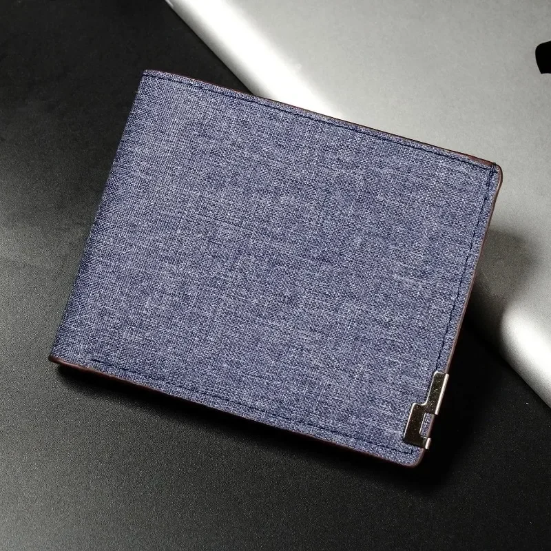 New Minimalist and Portable Denim Wallet Fashionable Versatile for Men with Large Capacity and Multiple Card Slots for Folding