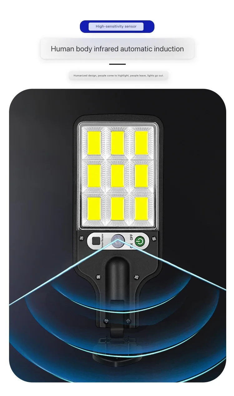 Bestraling 500 ㎡   Solar Light voor buiten zonlicht bewegingssensor IP65 waterdichte tuin straat muur externe zonnelamp