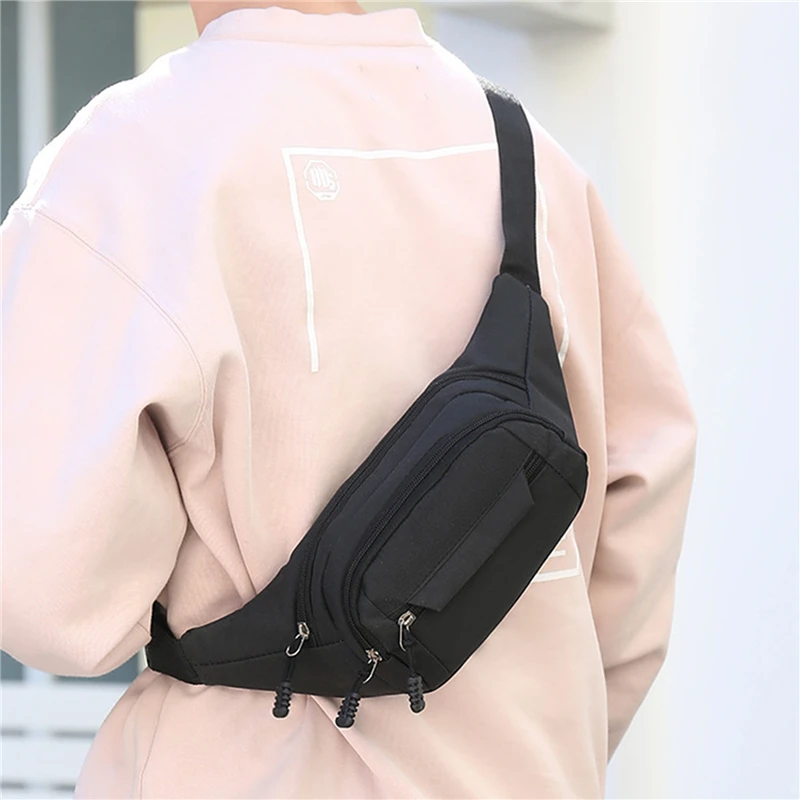 Unissex cintura fanny saco dos homens pacote de mama à prova dwaterproof água saco de esportes ao ar livre bolsa de lona saco de cintura fanny bolsa crossbody saco de banana