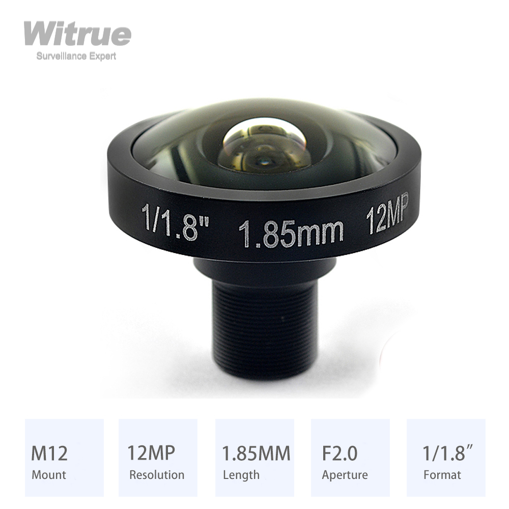 HD 4K 12MP Рыбий глаз объектив 1,85 мм 185 градусов M12 1/1.8 "F2.0 с 650nm ИК-фильтром для экшн-камер SJCAM Xiaomi Yi Gopro Eken