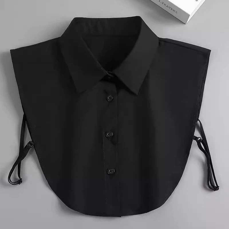 Medio cuello falso para mujer, cuello de negocios, cuello de camisa falso, medio cuello falso cómodo para hombres y mujeres, ocasiones formales