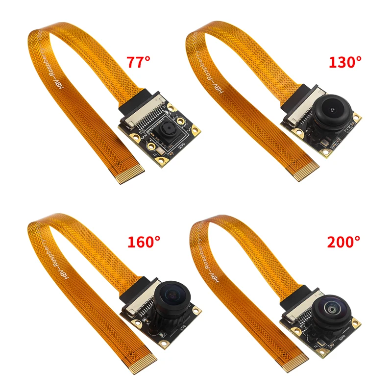 Веб-камера Raspberry Pi 5 8 Мп IMX219 с датчиком и интерфейсом CSI, 77 °, 130 °, 160 °, 200 °, для Raspberry Pi 5 Zero W, 2 Вт
